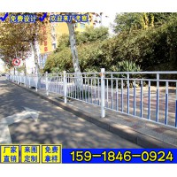 白色道路護(hù)欄 鋼制市政護(hù)欄 肇慶甲型人行道欄桿