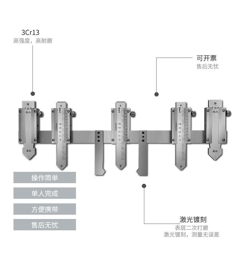 機械鋼軌轍叉磨耗尺_09